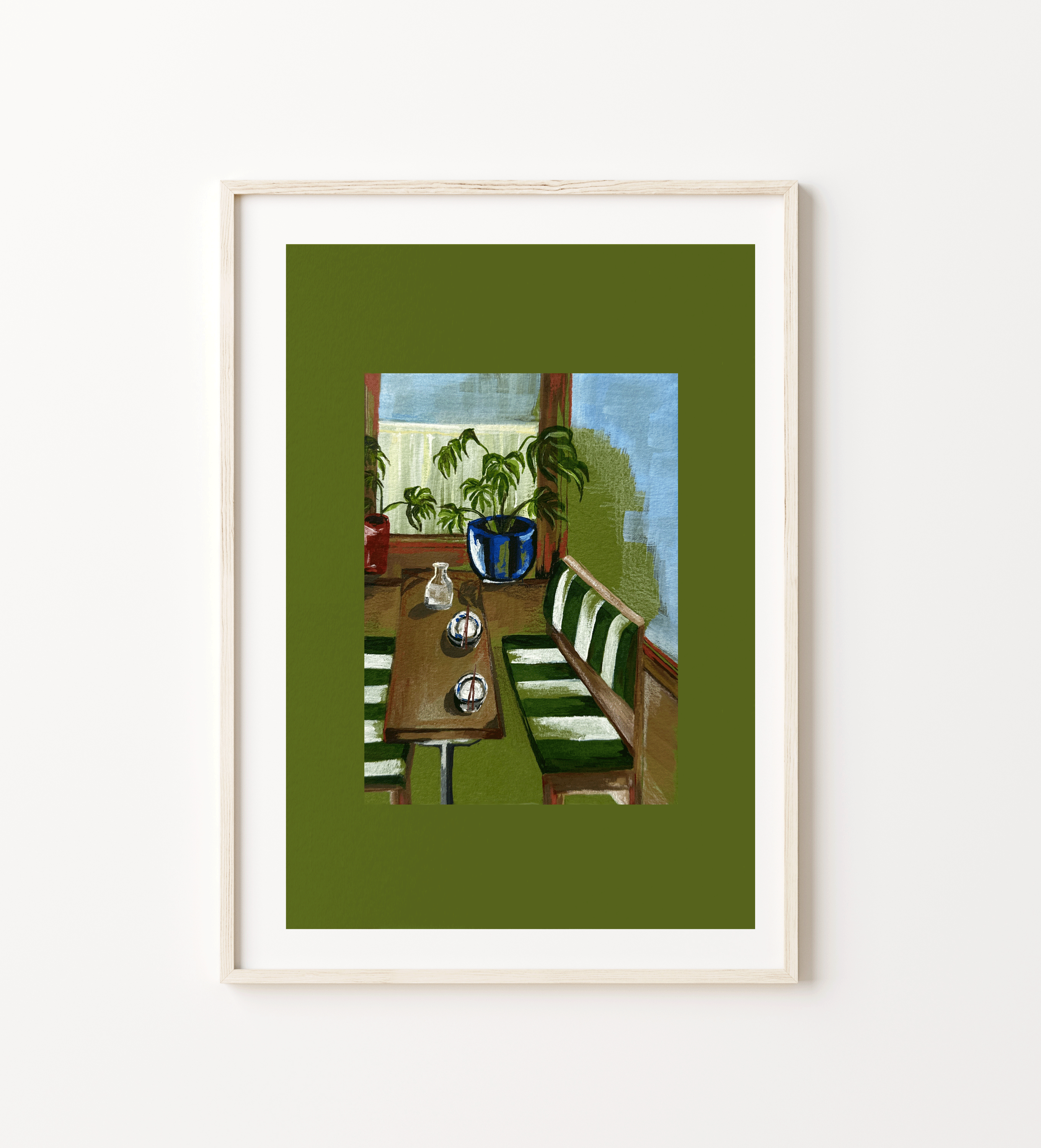 Seat by the window print