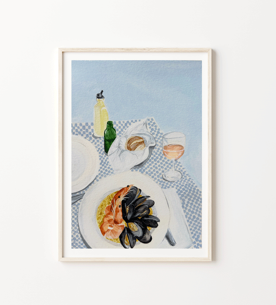 Seafood by the sea print