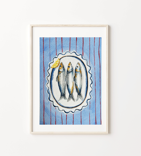 Sardine lunch print