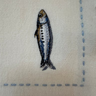 Sardine embroidered napkin set