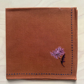 Chrysanthemum embroidered napkin set