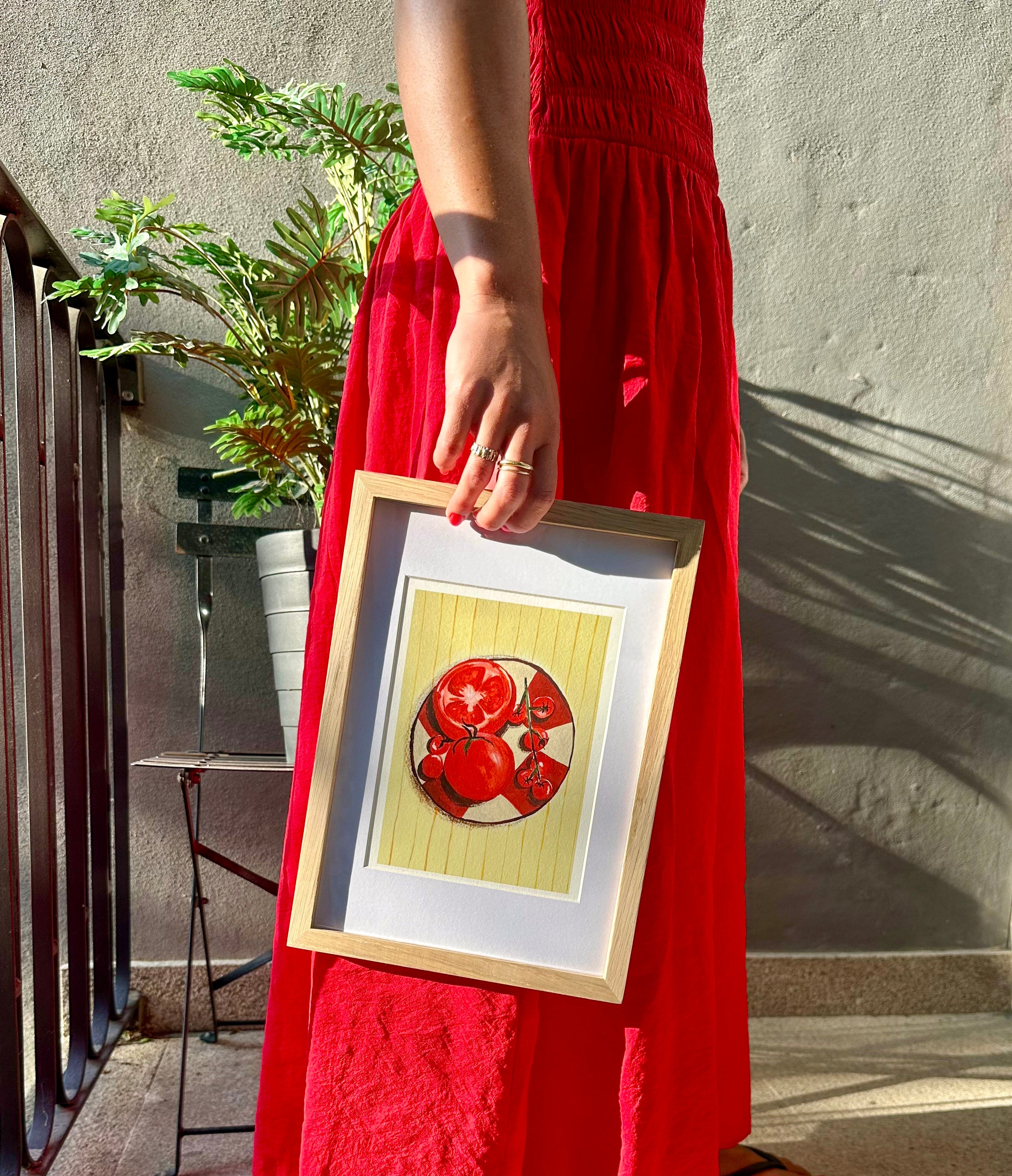 Bowl of tomatoes print