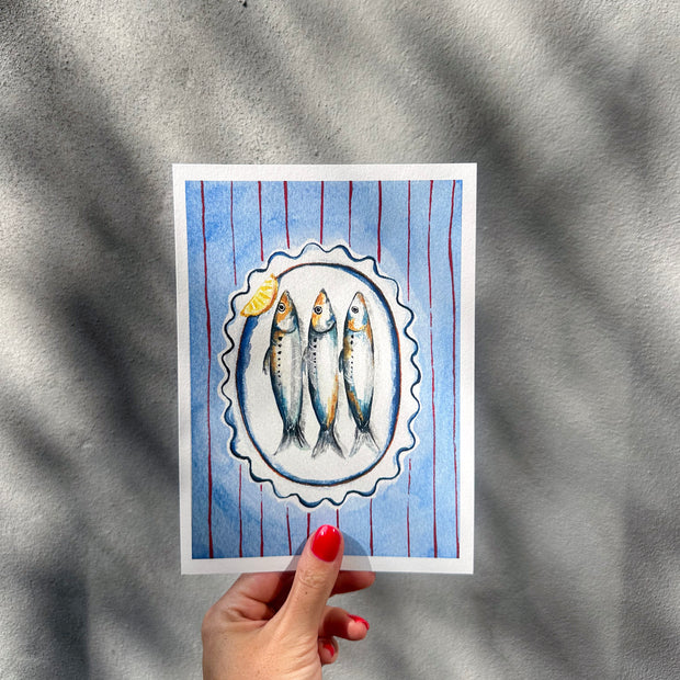 Sardine lunch print