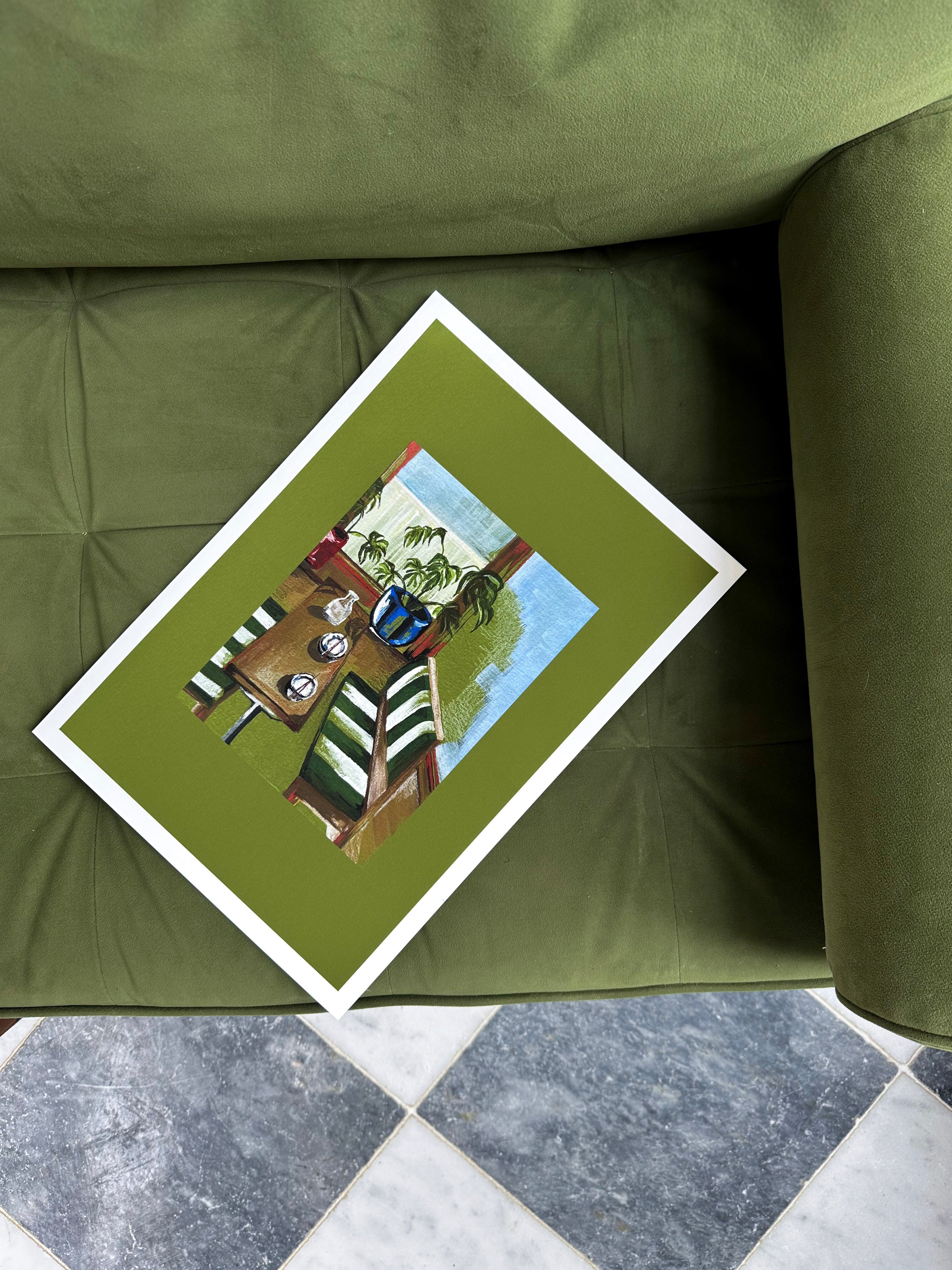 Seat by the window print