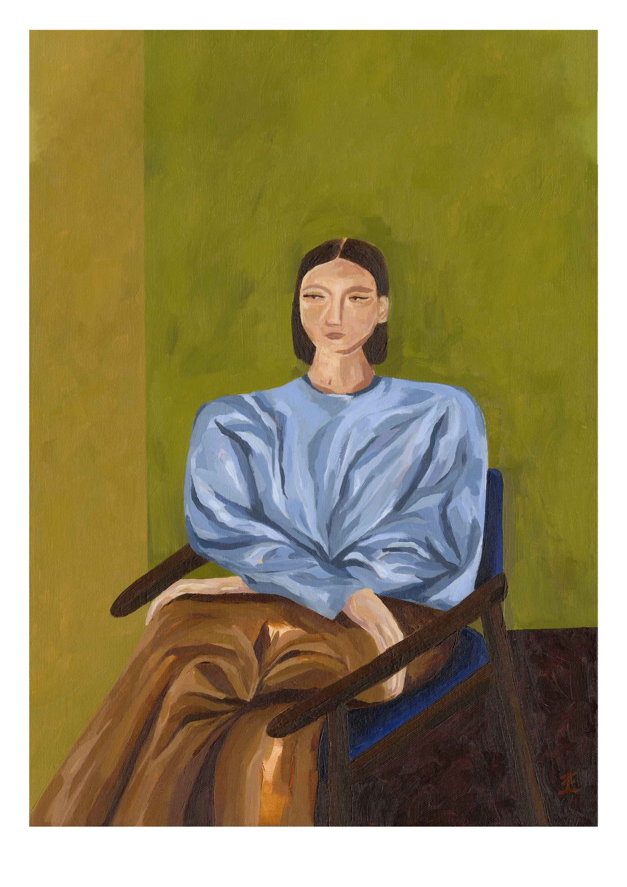 Quietly confident portrait print