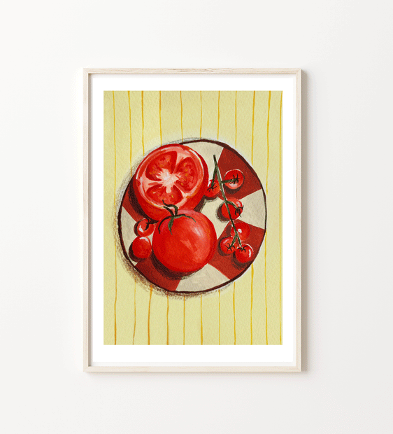 Bowl of tomatoes print