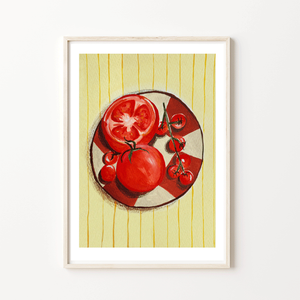 Bowl of tomatoes print