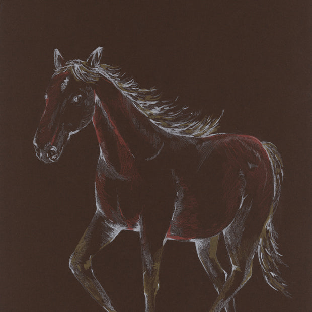 Original Artwork Year of the horse brown