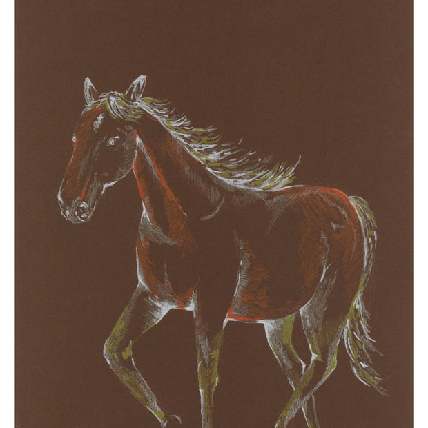 Year of the horse brown print