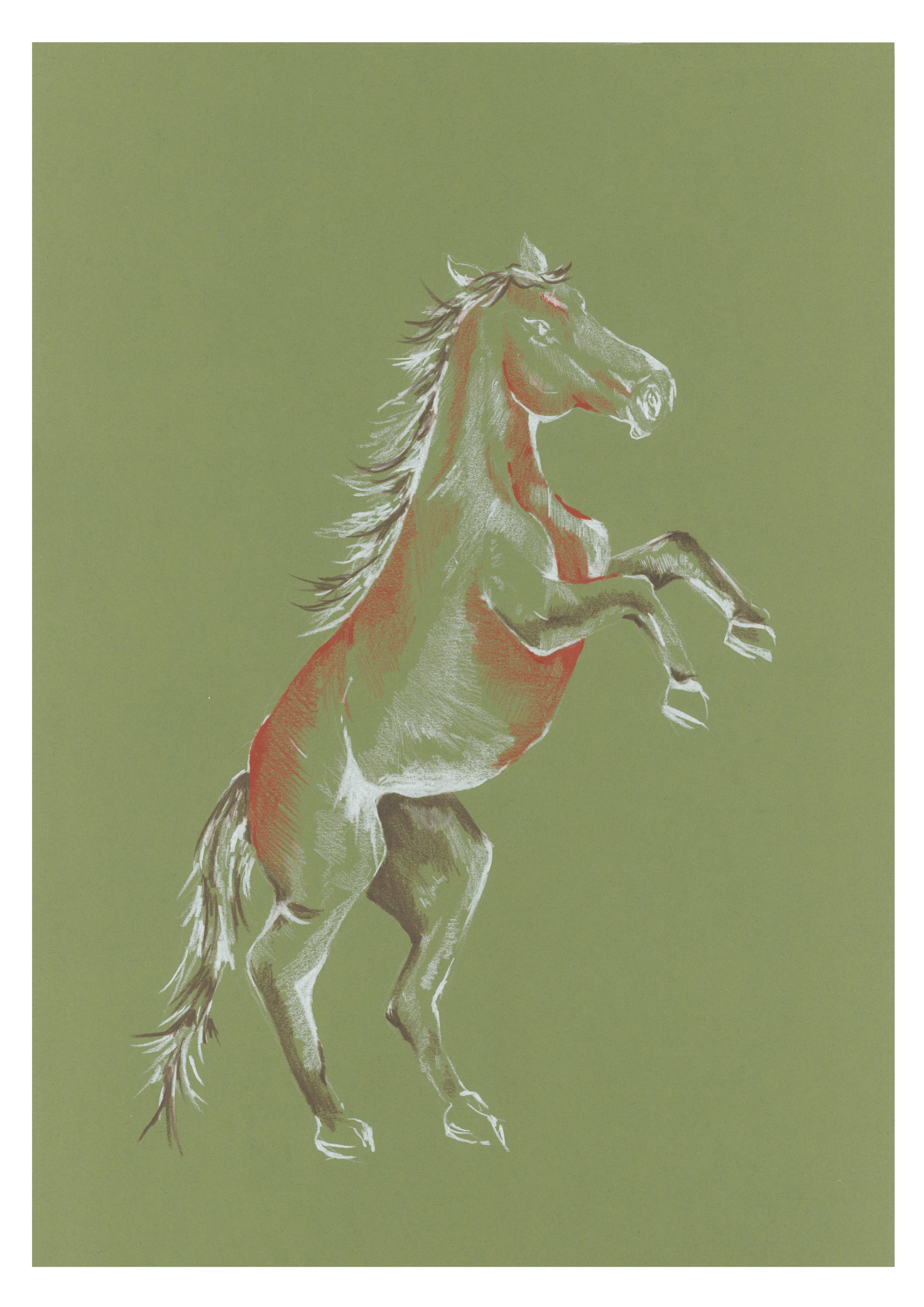 Year of the horse green print