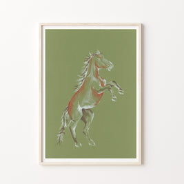 Year of the horse green print