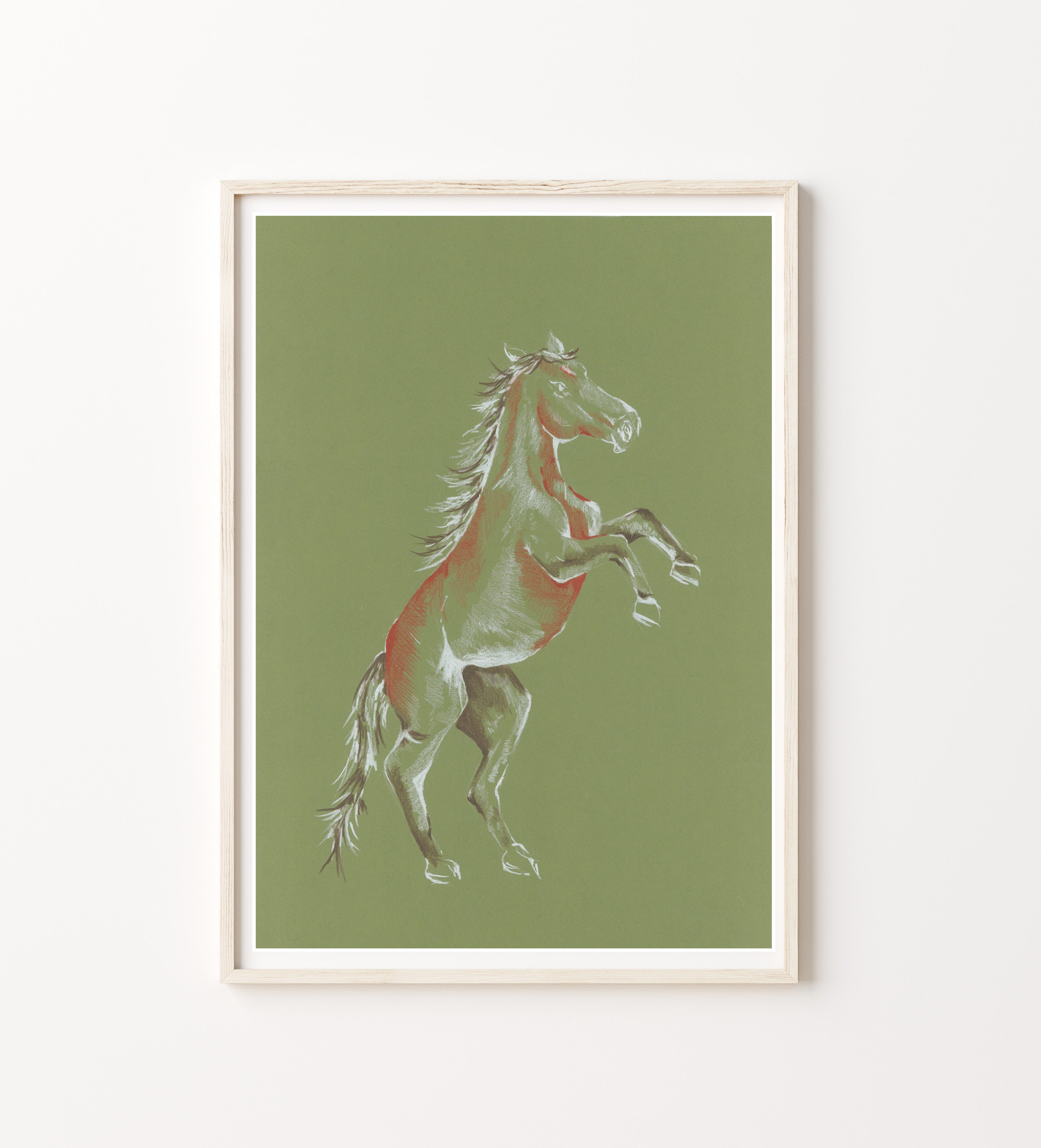 Year of the horse green print