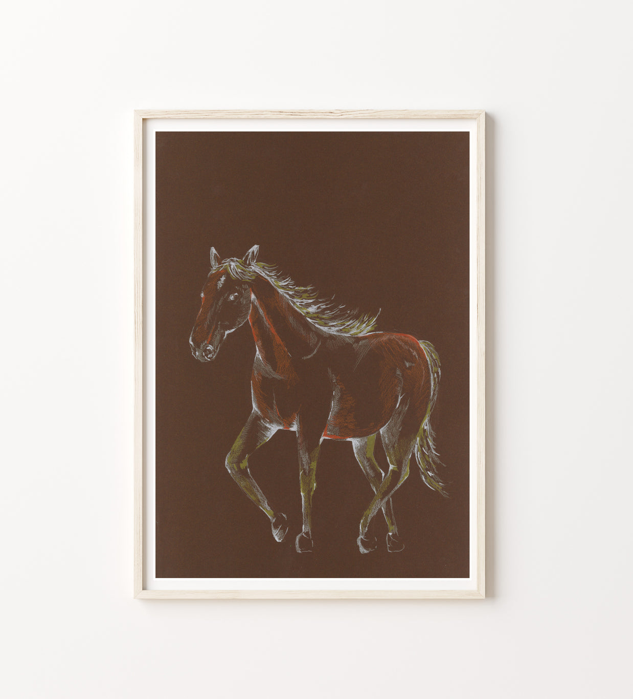 Year of the horse brown print