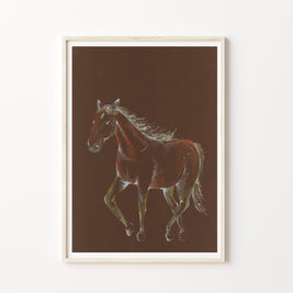 Year of the horse brown print