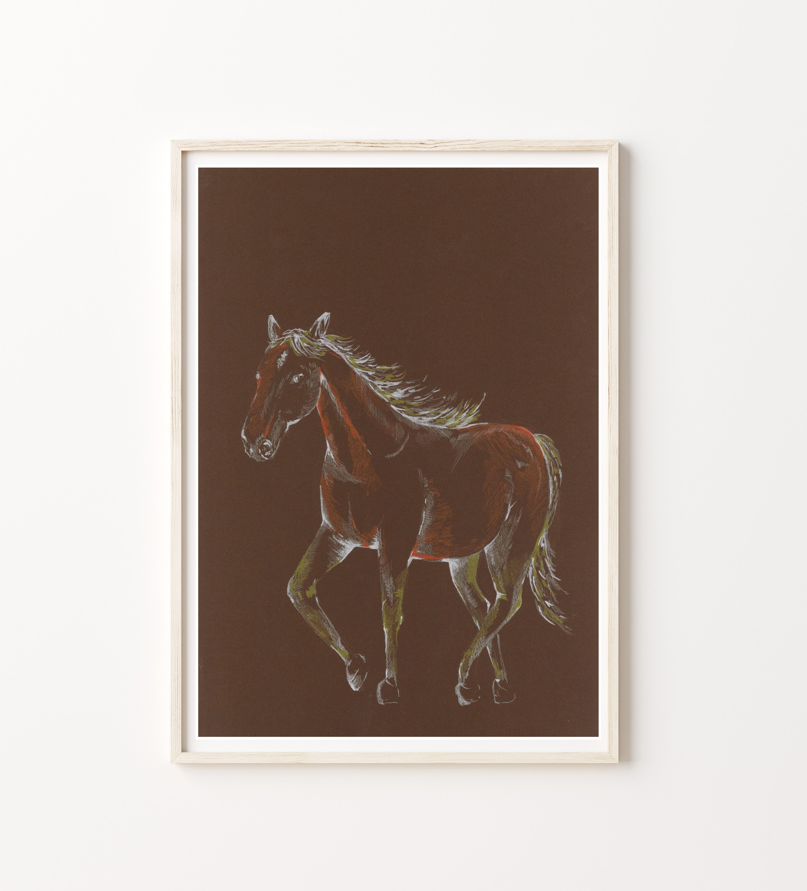 Year of the horse brown print