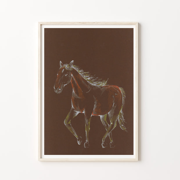Year of the horse brown print