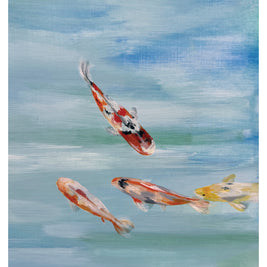 Koi fish blue print