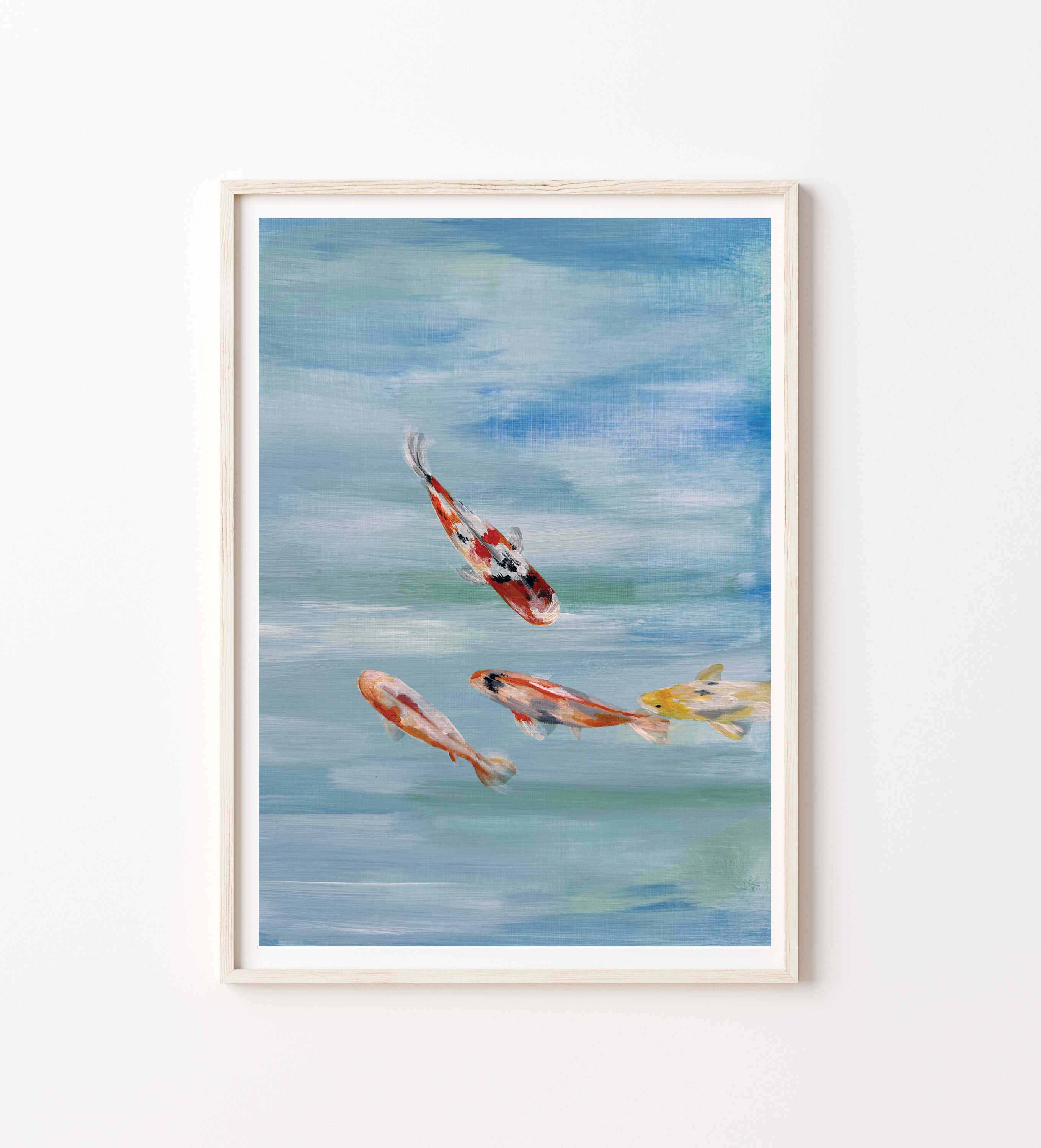 Koi fish blue print