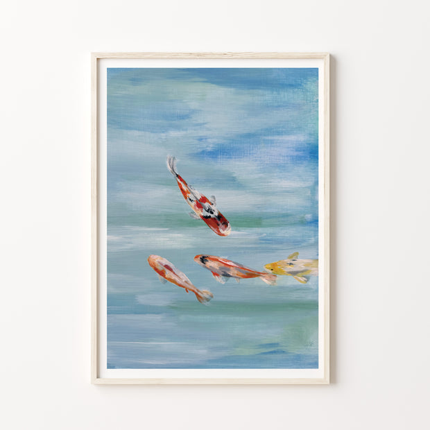 Koi fish blue print