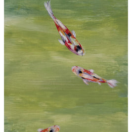 Koi fish green print