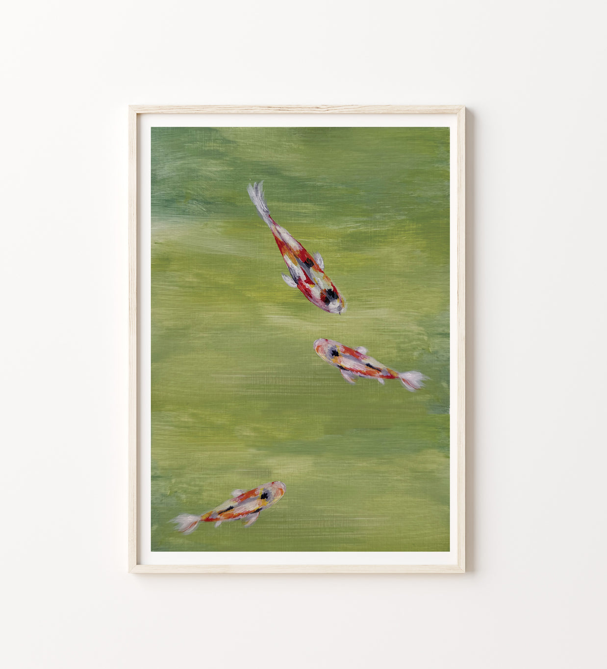 Koi fish green print