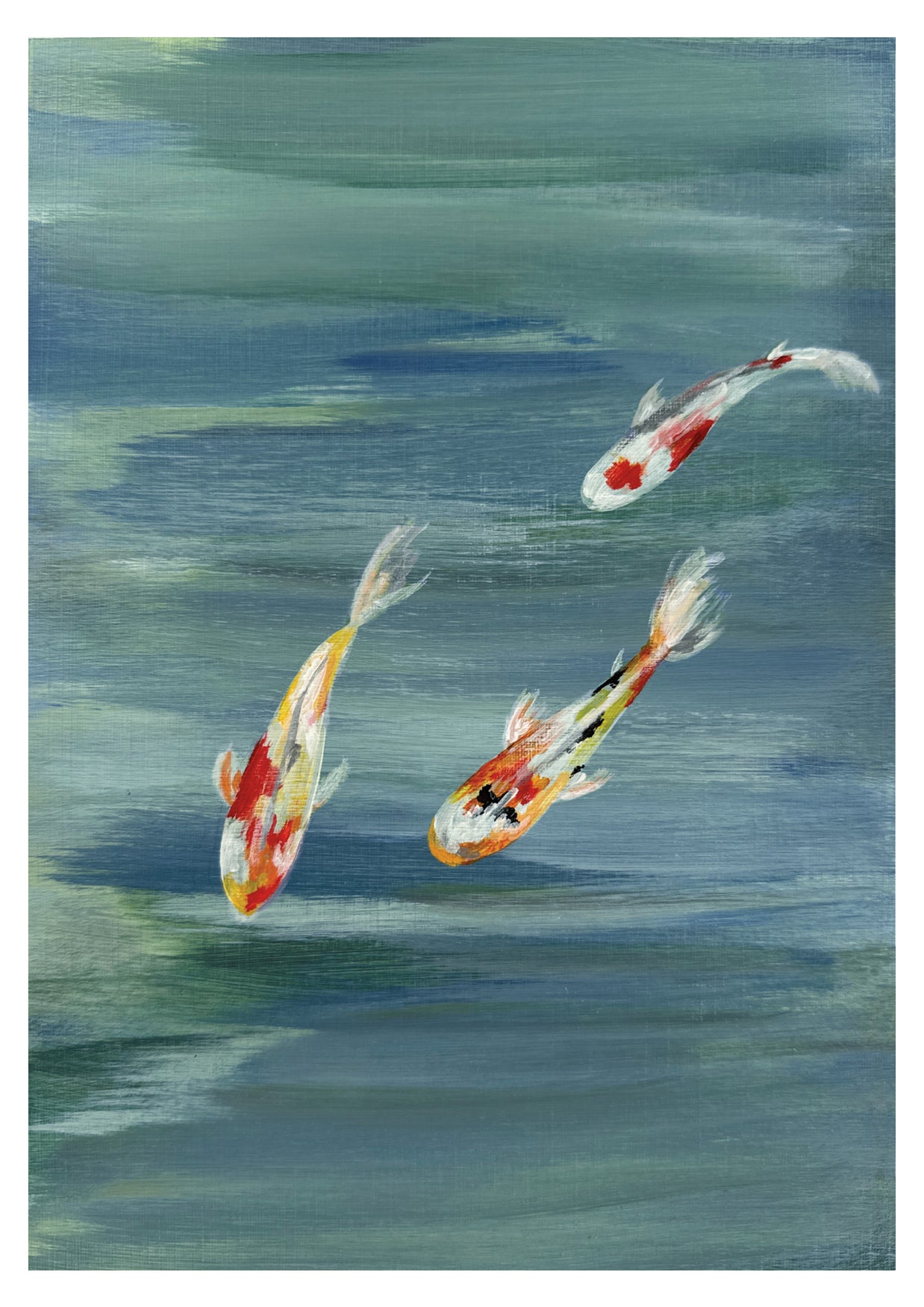 Koi fish mix print