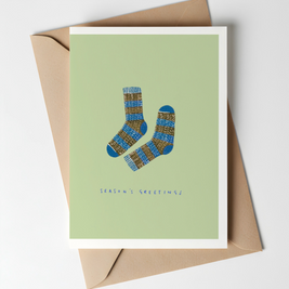 Winter knits Christmas card set