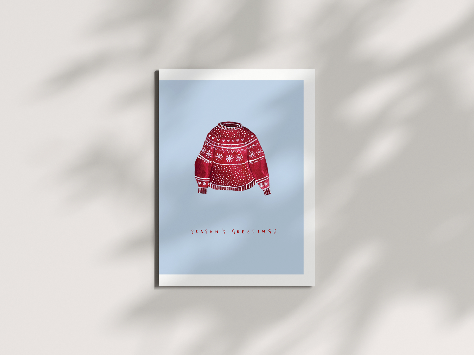 Winter knits Christmas card set
