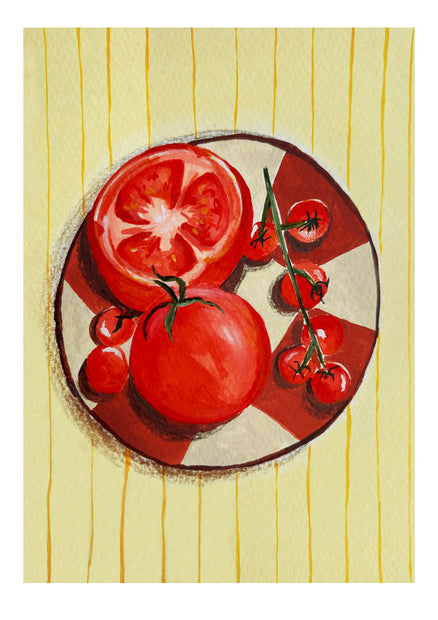 Bowl of tomatoes print