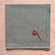 Tulip embroidered napkin set