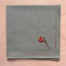 Tulip embroidered napkin set